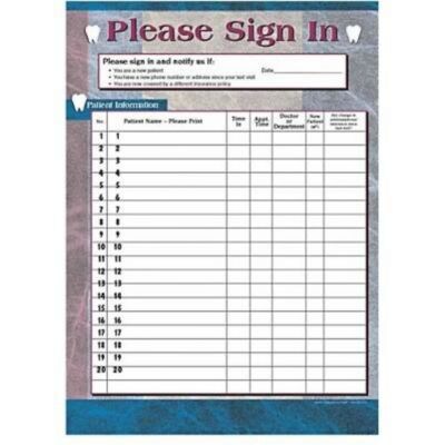 Medical Arts Press® Designer Privacy Sign-In Sheets; Marble Design