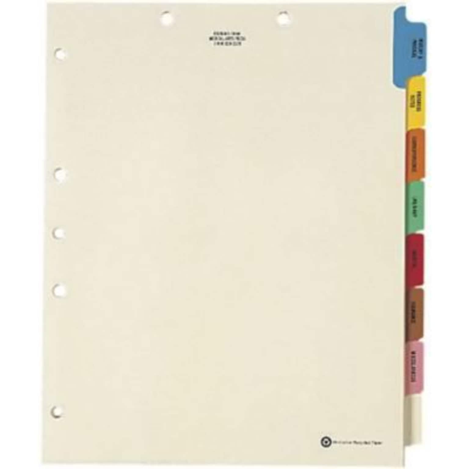 Medical Arts Press® 8-Tab Chart Medical Indexes, Side-Tab, 175/Bx