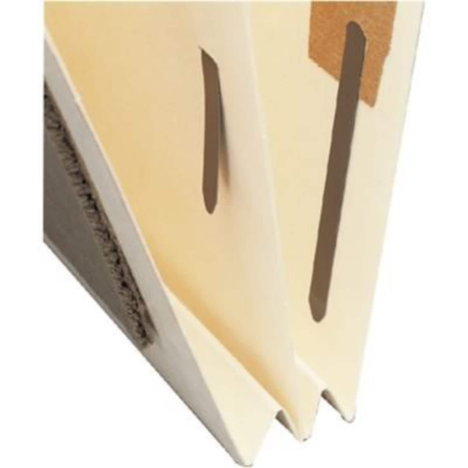 Medical Arts Press® End-Tab Manila Classification Folders, 1-Divider, 125/Box