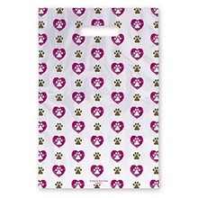 Medical Arts Press® Veterinary Scatter Print Bags, 9x13,  Paw Print, Heart