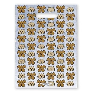 Medical Arts Press® Veterinary Scatter Print Bags,11x15,  Dog and Cat Heads