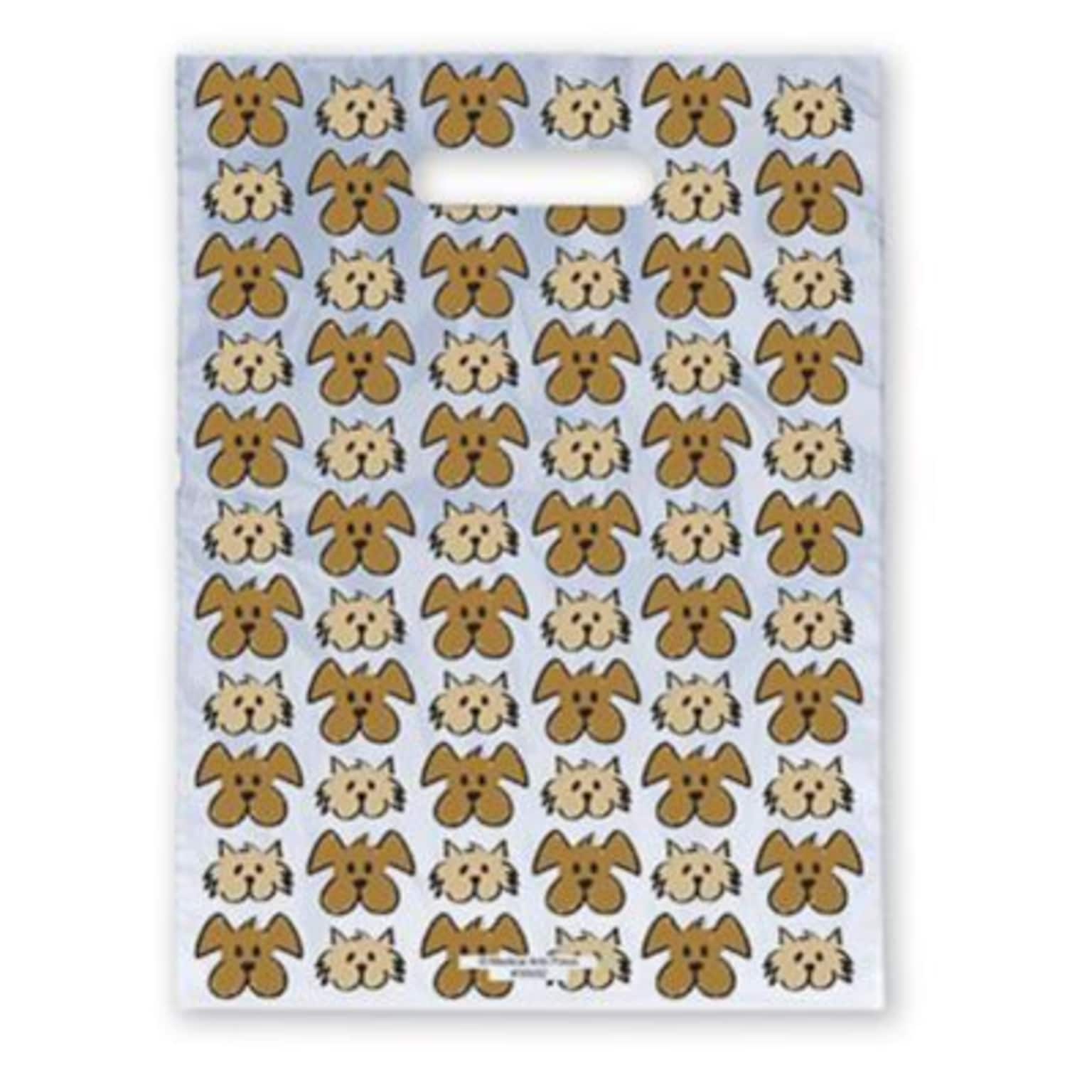Medical Arts Press® Veterinary Scatter Print Bags,11x15,  Dog and Cat Heads