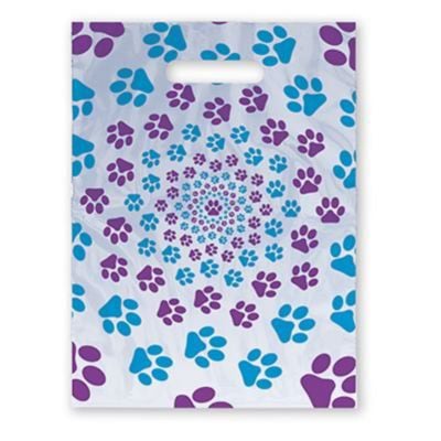 Medical Arts Press® Veterinary Scatter Print Bags,11x15,  Paw Print Spiral