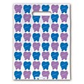Medical Arts Press® Dental Scatter Print Bags, 9x13,  Purple/Blue Teeth