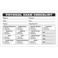 Veterinary Examination Medical Labels, Physical Exam Checklist, White, 2.5 x 4 inch, 100 Labels