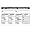 Veterinary Examination Medical Labels, Physical Exam Checklist, White, 2.5 x 4 inch, 100 Labels