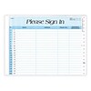 Medical Arts Press Horizontal Rainbow Privacy Sign-In Sheets, Sky Blue