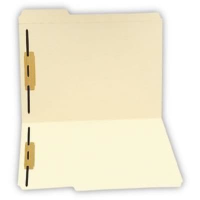 Letter Size Top-Tab Manila File Folders, 1/3-Cut Tab, 2 Fstnrs, 14pt