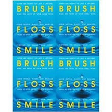 Medical Arts Press® Dental Laser Postcards, Brush, Floss, Smile