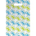 Medical Arts Press® Podiatry Scatter Print Bags, 9x13,  Turquoise and Chartreuse Foot Design