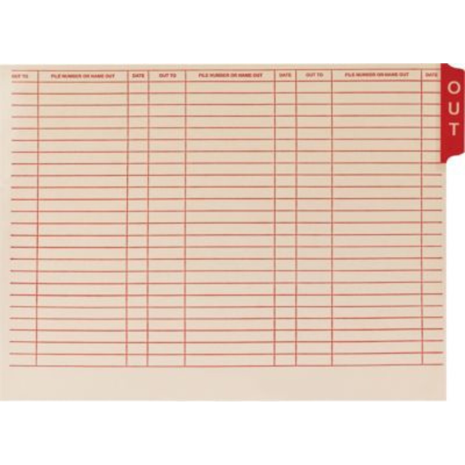 Medical Arts Press® End-Tab Out Cards, 100/Box