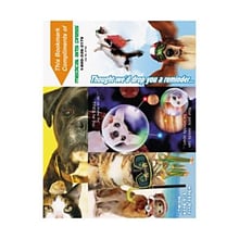 Humorous 3-Up Laser Postcards with Bookmark, Cats/Dogs Drop You a Reminder, 150 Postcards/Pack