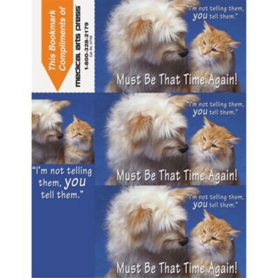 Humorous 3-Up Laser Postcards with Bookmark, Must be That Time