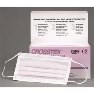 Crosstex® Protective Masks; Isofluid® Plus, Earloop, Pink