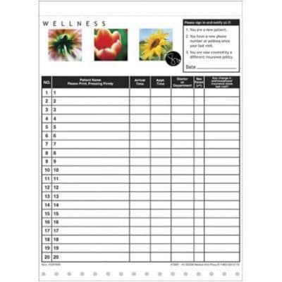 Medical Arts Press 2-parts Designer Privacy Sign-In Sheets Wellness, HIPPAA Compliant, 125/Pack (13881)