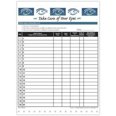 Medical Arts Press® Designer Privacy Sign-In Sheets; Optical