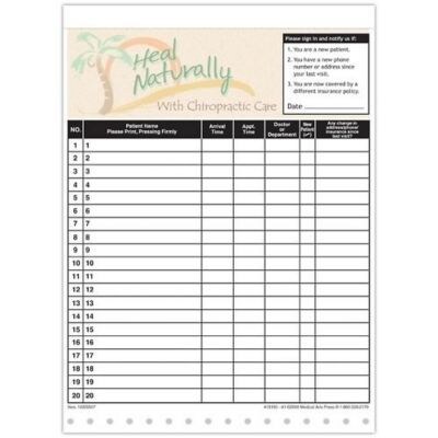 Medical Arts Press® Designer Privacy Sign-In Sheets, Palm Tree