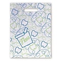 Medical Arts Press® Dental Scatter Print Bags; 7-1/2x10, Blue & Green Floss, 100 Bags, (30289)
