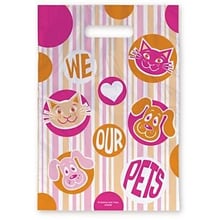 Medical Arts Press® Veterinary Scatter Print Bags, 9x13,  Pink and Orange Pets