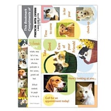 Preventive 3-Up Laser Postcards with Bookmark, Animals are..., 150 Postcards/Pack