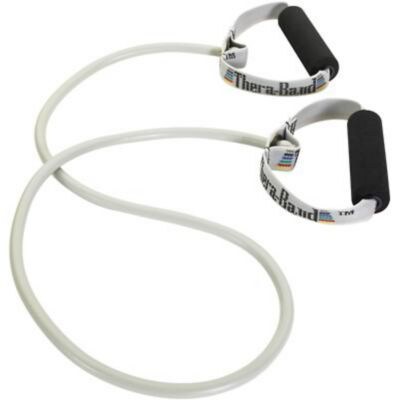 Thera-Band® Resistance Tubing with Attached Handles, Silver