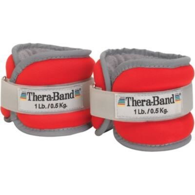 Thera-Band® Comfort Fit Ankle & Wrist Weight Sets, 2 lb pair (1 lb each), Red
