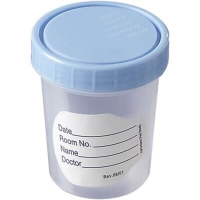 Sterile Specimen Cups, 4 oz, Blue Cap