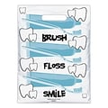 Medical Arts Press® Dental Scatter Print Bags, 7-1/2x10, Brush Floss