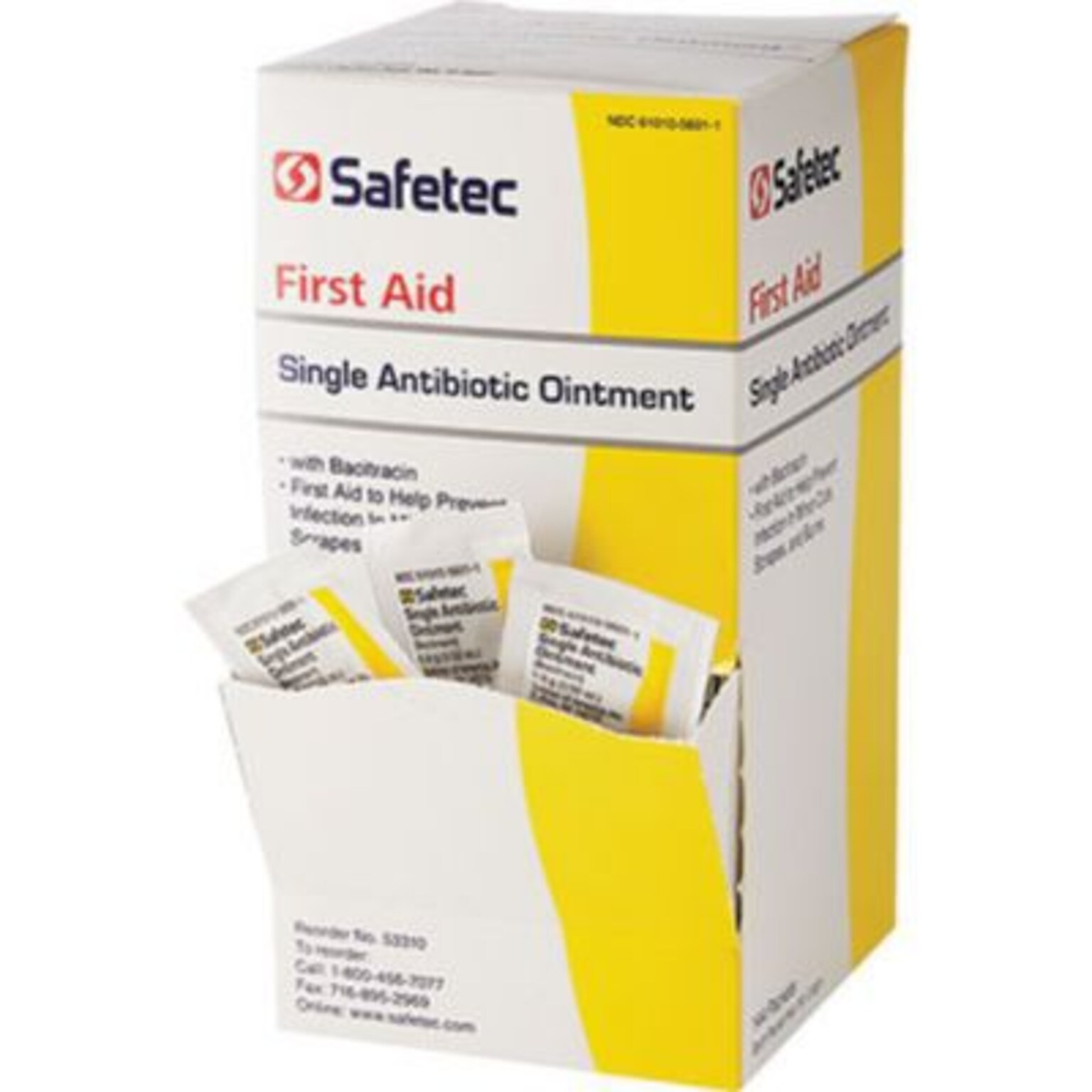 Unimed Single Antibiotic Ointment, Bacitracin Zinc, 144 Packets/Box (SSAB140310)