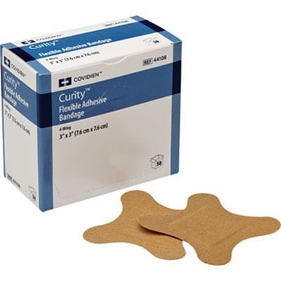 Curity 3” x 3” Flexible Fabric Adhesive Bandages, 50/Box (KCPB019108)