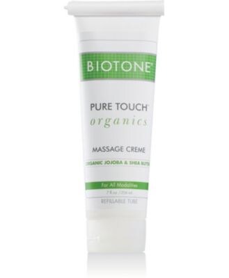 Biotone Pure Touch Organics Massage Creme, Unscented, 7 oz Tube (PTOMC7ZT)