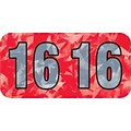 Medical Arts Press® Holographic End-Tab Year Labels, 2016, Red