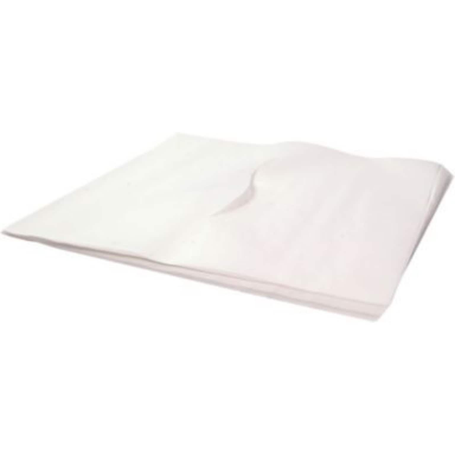 Avalon Headrest Sheets, 12x24, Slit, White Smooth, 1000/Case