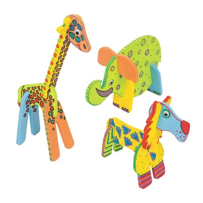 S&S Worldwide Wacky Animals Craft Kit, 24/Pack