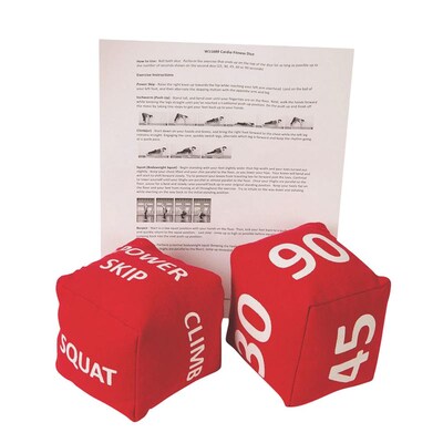 S&S Worldwide 4 Sewn Fabric Fitness Dice