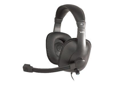 Cyber Acoustics Pro Grade Over-the-Head Headset With Microphone; Black