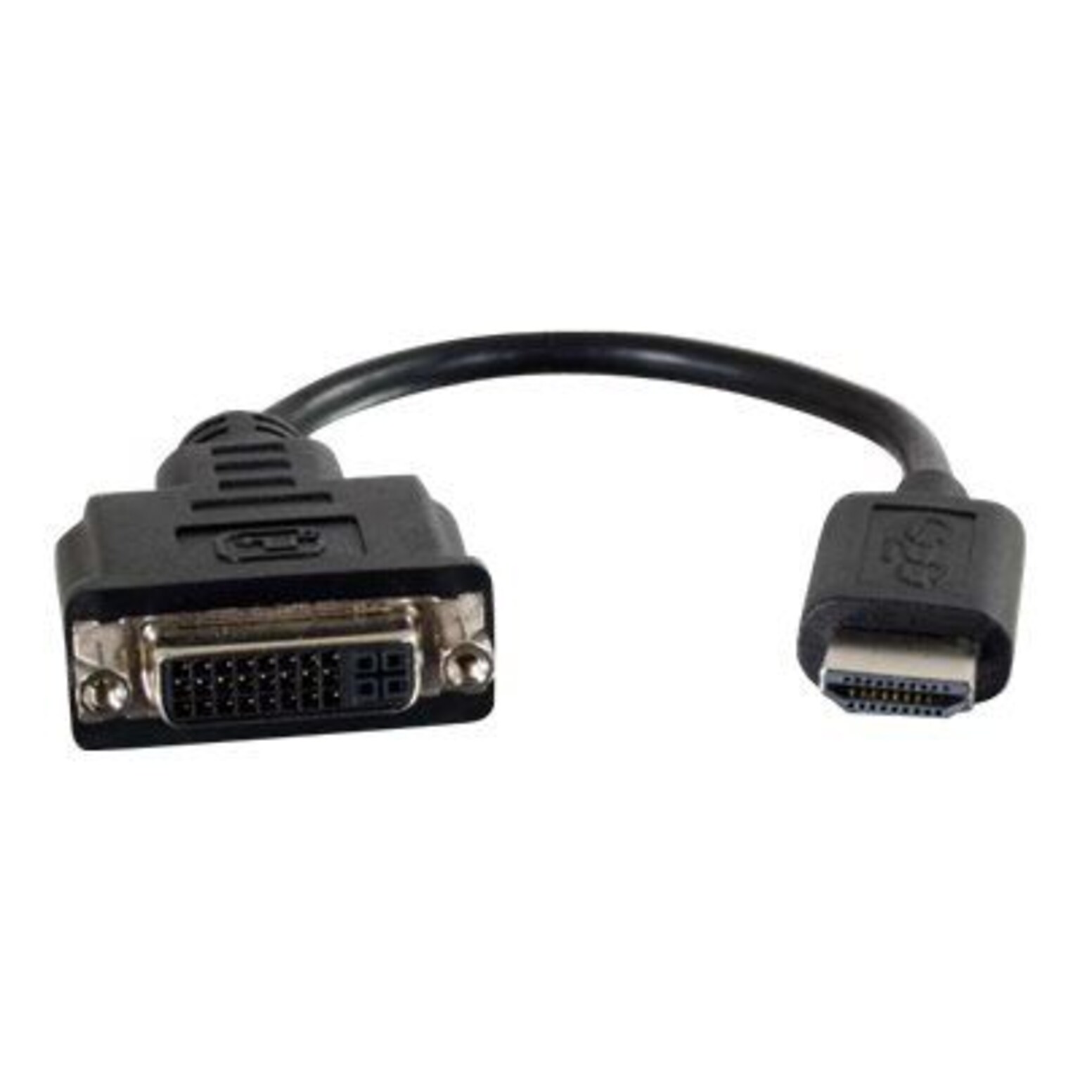 C2G® 8 HDMI To Single Link DVD-D Male/Female Adapter Converter Dongle; Black