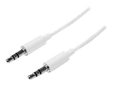 StarTech MU3MMMSWH 3m White Slim 3.5mm Stereo Audio Cable, Male to Male