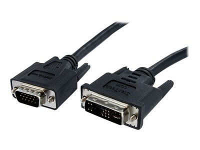 Black 3 DVI to VGA Display Monitor Cable