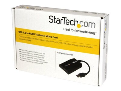 StarTech® USB 3.0 To HDMI External Multi Monitor Video Graphics Adapter For Mac & PC; Black