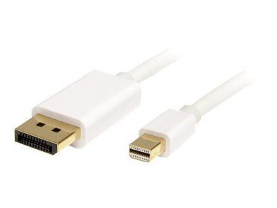 Startech® 3.3 Mini DisplayPort To DisplayPort 1.2 Male/Male Adapter Cable, White