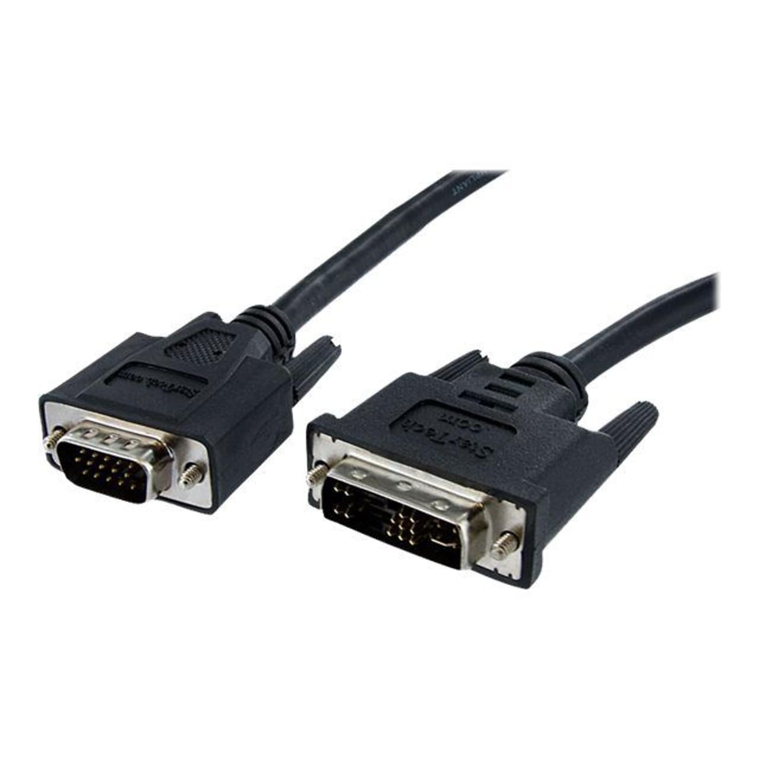 StarTech® 10 DVI To VGA Male/Male Display Monitor Cable; Black