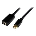 StarTech® 6 Mini DisplayPort 1.2 Male/Female Video Extension Cable; Black