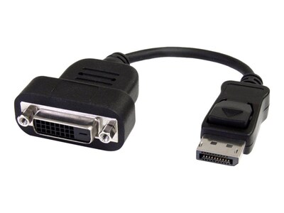 4XEM™ 8" Dual Link DisplayPort To DVI-D Male/Female Adapter; Black