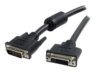 StarTech® 6 Dual Link Digital Analog DVI-I Male/Female Monitor Extension Cable; Black