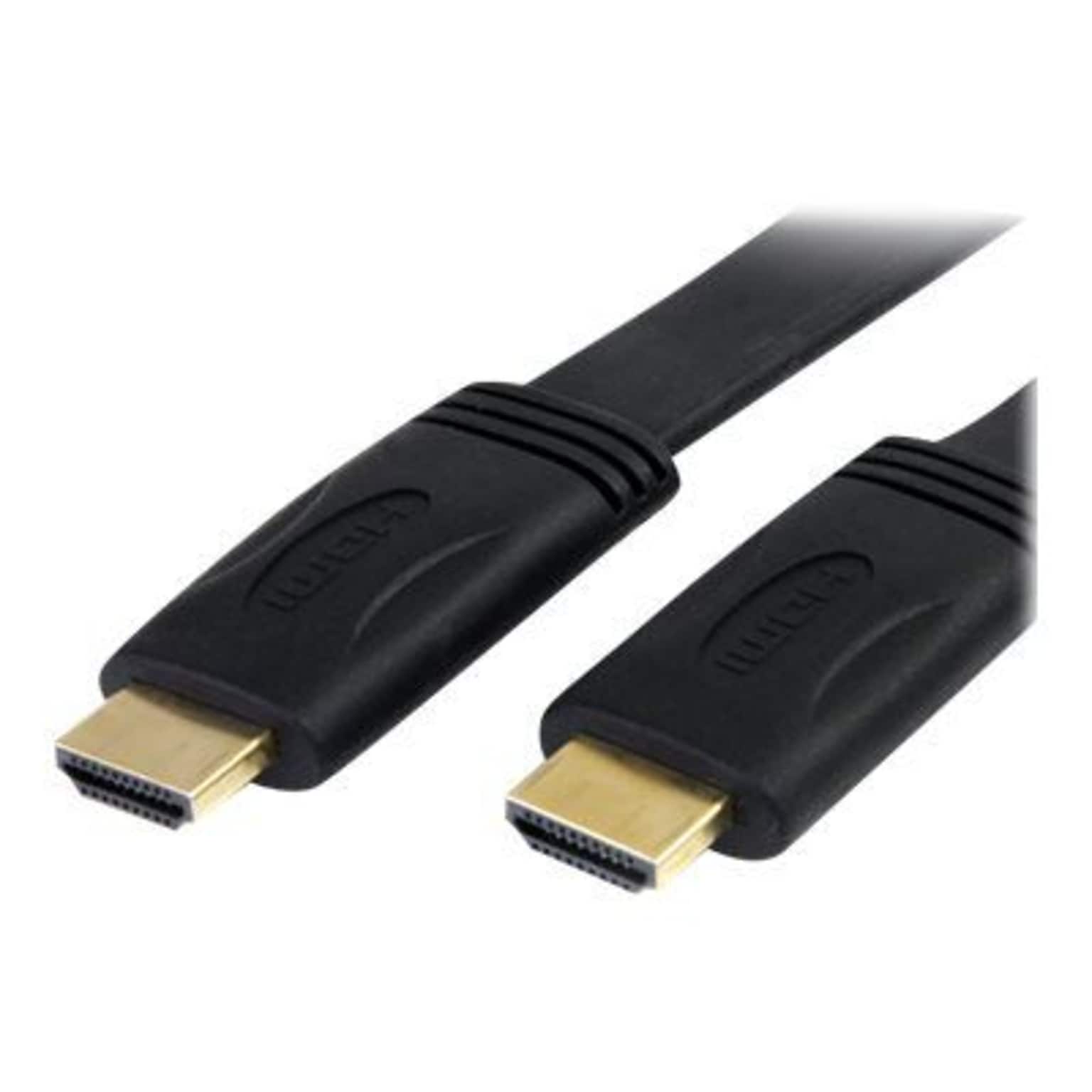 StarTech® 10 Flat High Speed Male/Male HDMI Cable With Ethernet