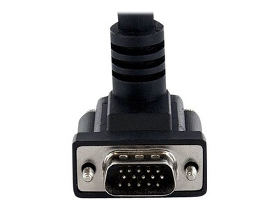 Startech® 6 Coax 90 Deg Down Angled High Resolution HD15 Male/Male VGA Monitor Cable, Black