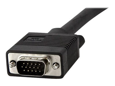 Startech® 6' Coax 90 Deg Down Angled High Resolution HD15 Male/Male VGA Monitor Cable, Black