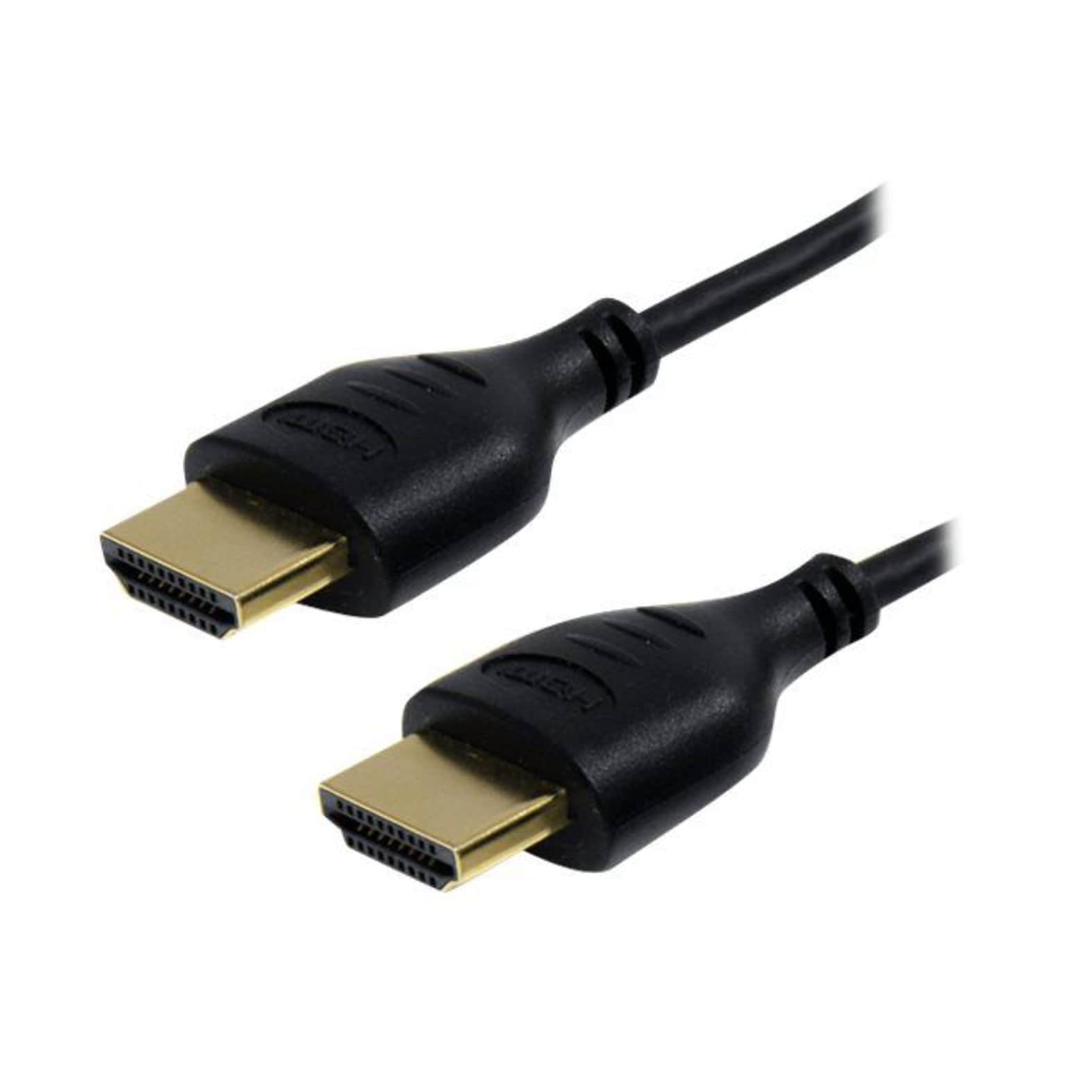 StarTech® 6 Slim High Speed Male/Male HDMI Cable With Ethernet
