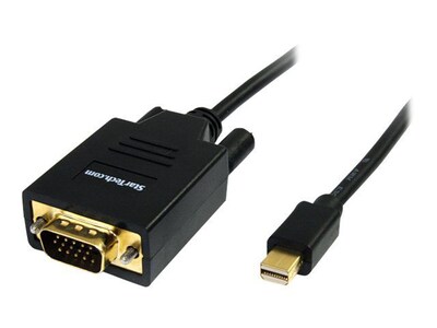 StarTech® 6' Mini DisplayPort To VGA Male/Male Video Cable; Black